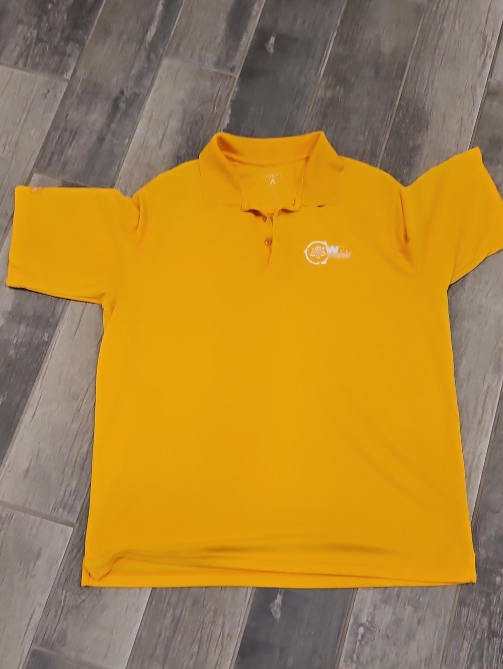 Men's Antigua Waste Mgt Open Polo Shirt in Bright Yellow